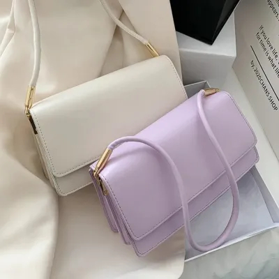Trendy Square Design PU Leather Shoulder Bag